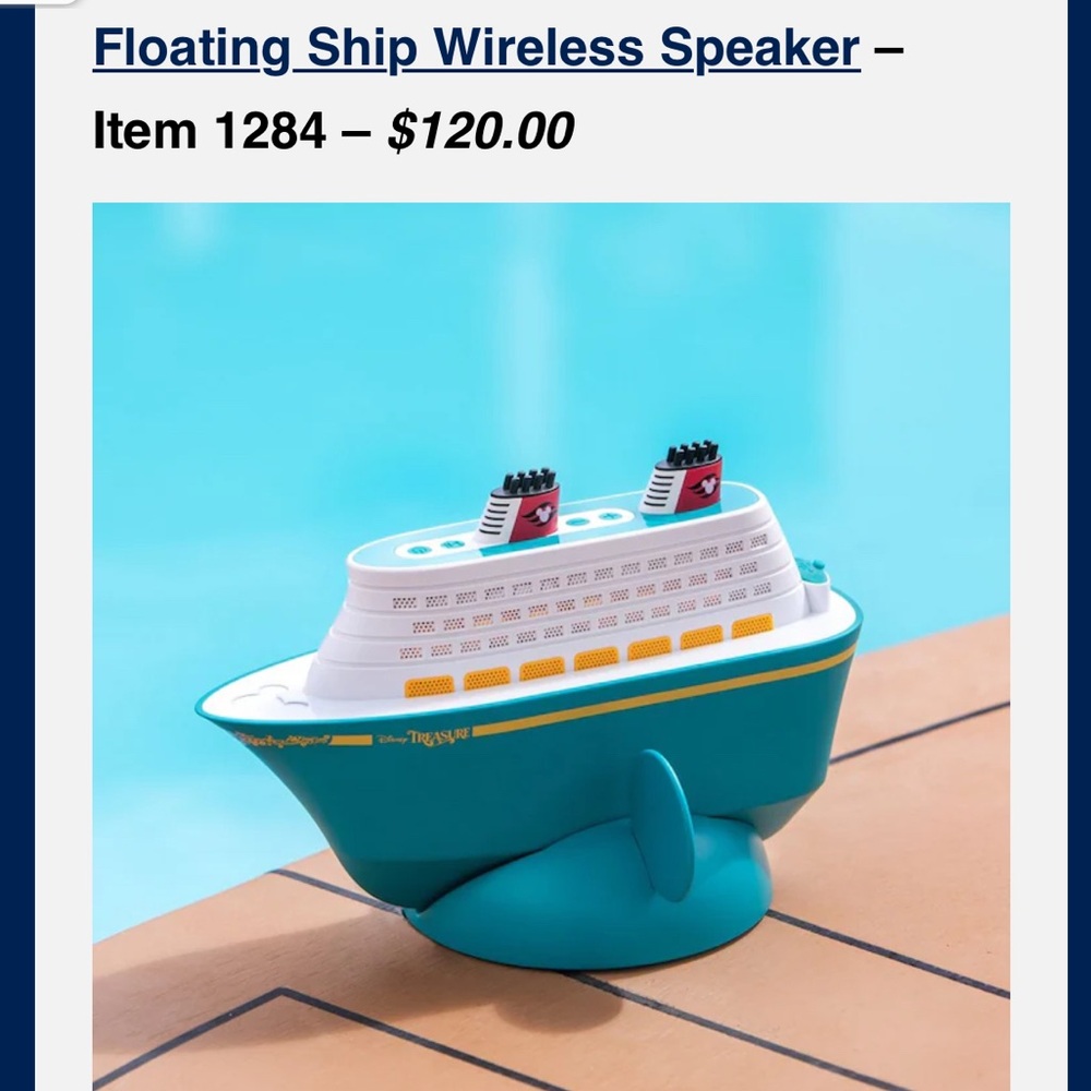 Disney Cruise Line Floating Ship Wireless Speaker
